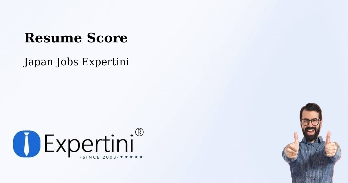 Resume Score & Job Description Match Tool – Seto Shi - Japan Jobs Expertini